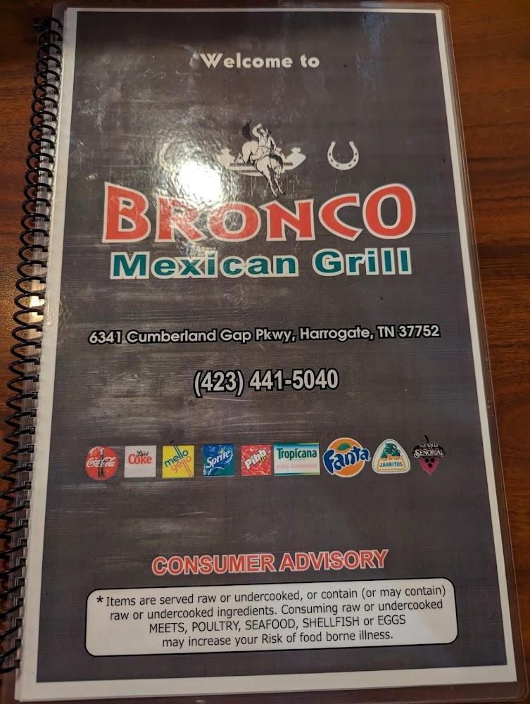 Bronco Mexican Grill Menu image 1